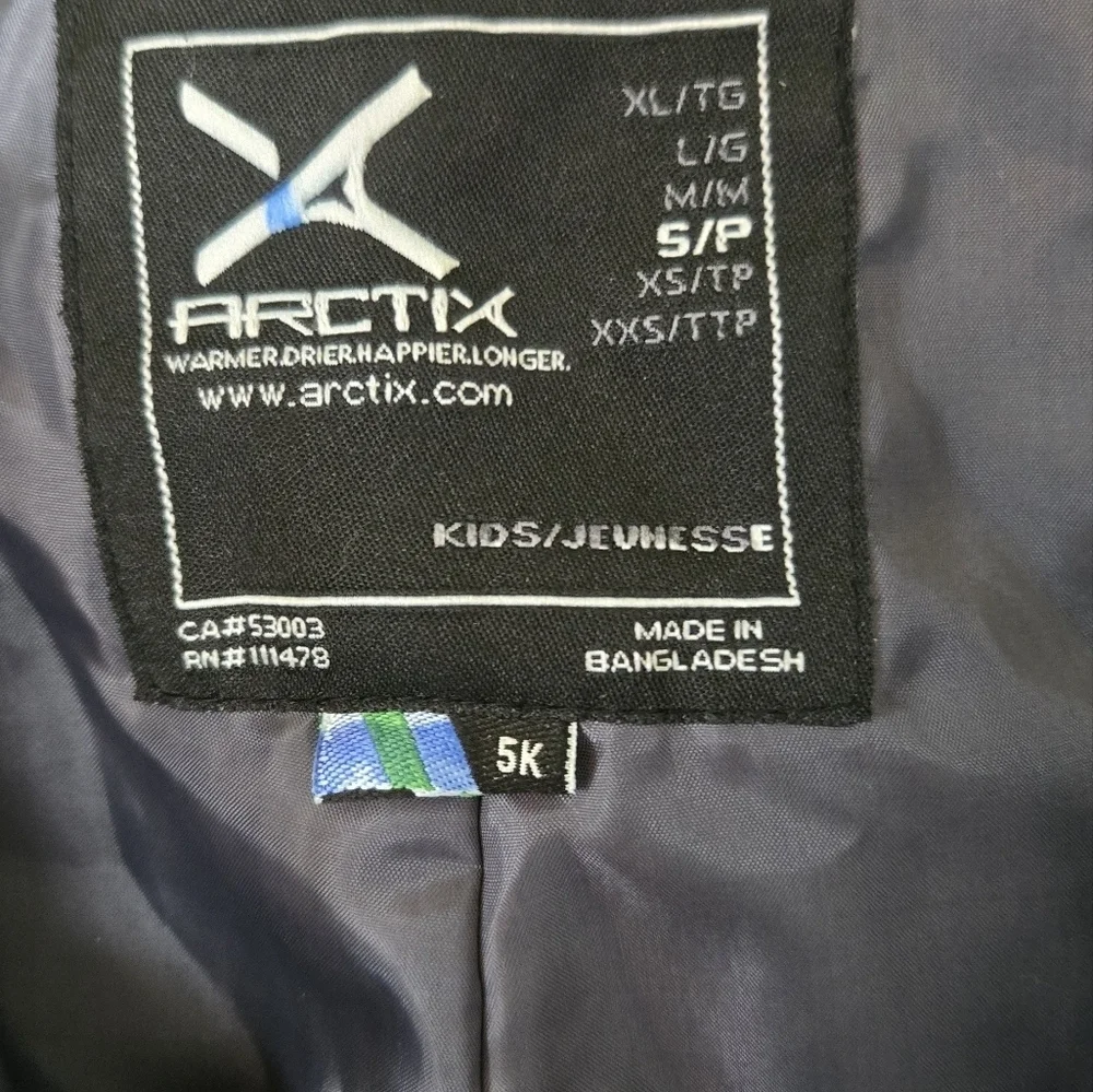 Arctix Gray Bib Snowpants Kids Size Small